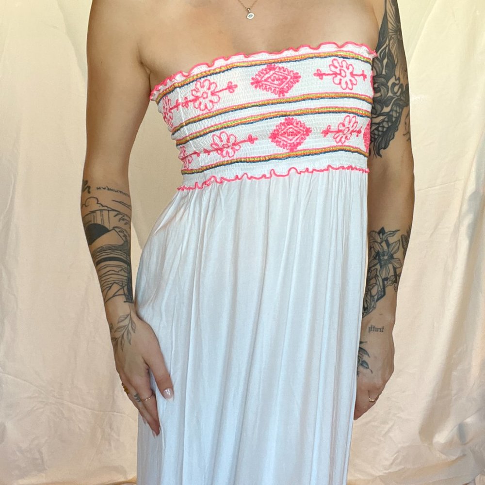 Singing Solo Multi Plaid Smocked Bust Maxi Dress